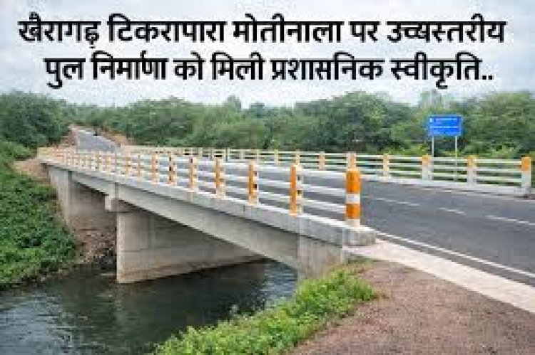 बहुप्रतीक्षित टिकरापुल को मिली प्रशासनिक स्वीकृति 6.86 करोड़ की लागत से बनेगा उच्चस्तरीय पुल,