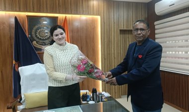 एसपी अंकिता शर्मा से प्रेस रिपोर्टर क्लब की सौजन्य भेंट