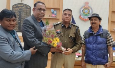 एसपी विजय अग्रवाल से प्रेस रिपोर्टर क्लब की सौजन्य भेंट, कानून व्यवस्था की सराहना