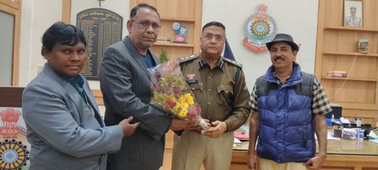 एसपी विजय अग्रवाल से प्रेस रिपोर्टर क्लब की सौजन्य भेंट, कानून व्यवस्था की सराहना