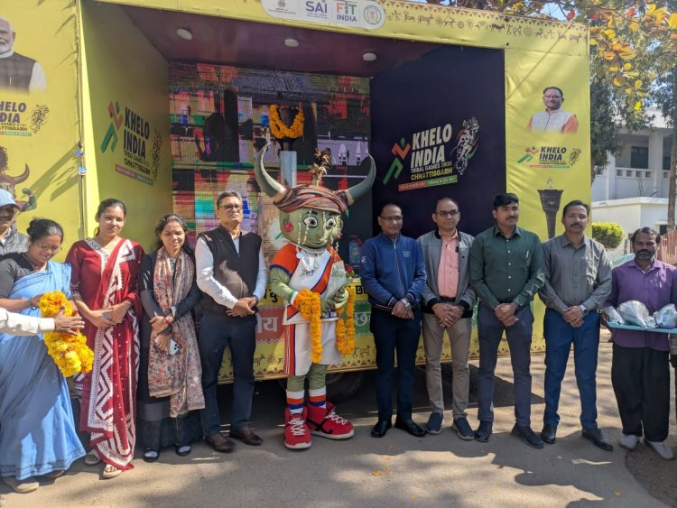 खेलो इंडिया ट्राइबल गेम्स 2026 की मशाल गौरव यात्रा का केसीजी जिले में भव्य स्वागत