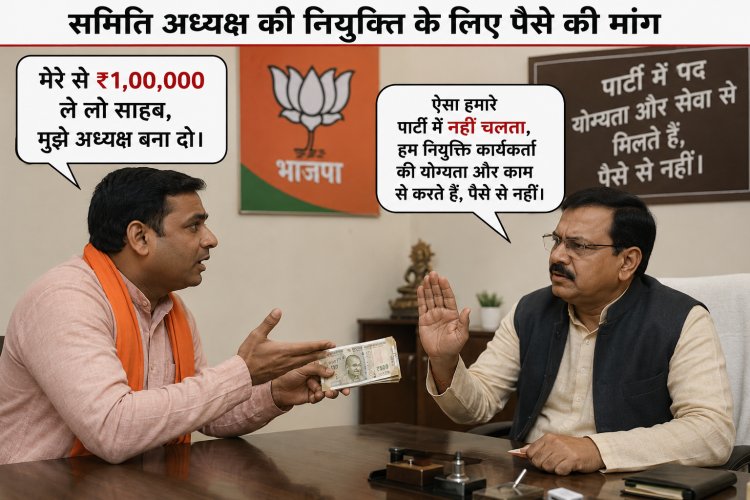 समिति अध्यक्ष बनाने के नाम पर ₹1 लाख मांगने की चर्चा, मंडल अध्यक्ष ने बताया निराधार